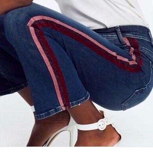 Mother High Waisted Kitty Glitter Jeans